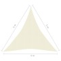 Cream HDPE sail awning 160 g/m² 4x5x5 m by , Umbrellas - Ref: Foro24-311206, Price: 33,26 €, Discount: %