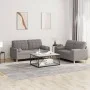 Sofa set with cushions 2 pieces taupe gray fabric by , Sofas - Ref: Foro24-3201297, Price: 452,29 €, Discount: %