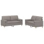 Sofagarnitur mit Kissen, 2-teilig, taupegrauer Stoff von , Sofas - Ref: Foro24-3201297, Preis: 463,49 €, Rabatt: %
