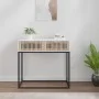 White iron and plywood console table 80x30x75 cm by , Side tables - Ref: Foro24-352103, Price: 99,06 €, Discount: %