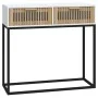 White iron and plywood console table 80x30x75 cm by , Side tables - Ref: Foro24-352103, Price: 99,06 €, Discount: %