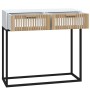 White iron and plywood console table 80x30x75 cm by , Side tables - Ref: Foro24-352103, Price: 106,96 €, Discount: %