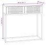 White iron and plywood console table 80x30x75 cm by , Side tables - Ref: Foro24-352103, Price: 106,96 €, Discount: %