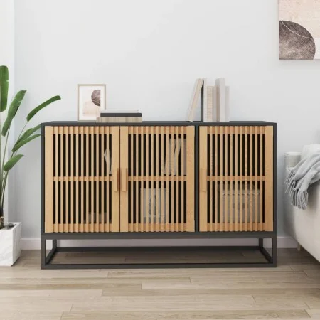 Black plywood sideboard 105x30x65 cm by , Sideboards - Ref: Foro24-352122, Price: 162,16 €, Discount: %