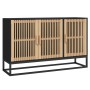 Aparador de madera contrachapada negro 105x30x65 cm de , Aparadores - Ref: Foro24-352122, Precio: 162,07 €, Descuento: %