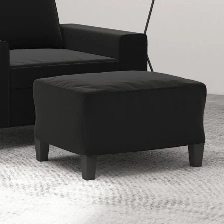 Fußstütze aus schwarzem Mikrofaserstoff, 60 x 50 x 41 cm von , Osmanen - Ref: Foro24-349344, Preis: 54,12 €, Rabatt: %