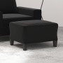 Fußstütze aus schwarzem Mikrofaserstoff, 60 x 50 x 41 cm von , Osmanen - Ref: Foro24-349344, Preis: 54,95 €, Rabatt: %