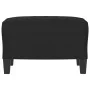 Fußstütze aus schwarzem Mikrofaserstoff, 60 x 50 x 41 cm von , Osmanen - Ref: Foro24-349344, Preis: 54,12 €, Rabatt: %