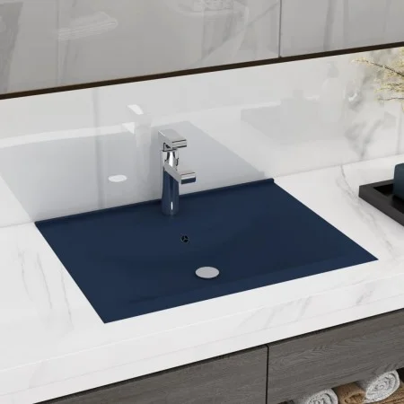 Luxury sink with dark blue ceramic faucet 60x46 cm by , Sinks - Ref: Foro24-147023, Price: 74,46 €, Discount: %