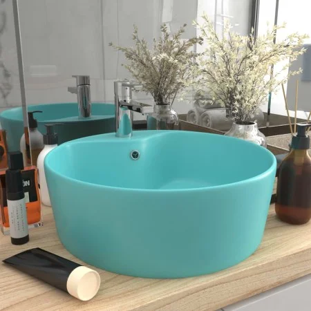 Luxury washbasin with matte light green ceramic overflow 36x13 cm by , Sinks - Ref: Foro24-147035, Price: 51,12 €, Discount: %