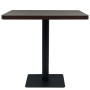 Dark ash square MDF and steel bistro bar table 80x80x75 cm by , Kitchen and dining tables - Ref: Foro24-245611, Price: 158,23...