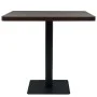 Dark ash square MDF and steel bistro bar table 80x80x75 cm by , Kitchen and dining tables - Ref: Foro24-245611, Price: 146,92...