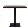 Dark ash square MDF and steel bistro bar table 80x80x75 cm by , Kitchen and dining tables - Ref: Foro24-245611, Price: 158,23...