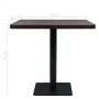 Dark ash square MDF and steel bistro bar table 80x80x75 cm by , Kitchen and dining tables - Ref: Foro24-245611, Price: 146,92...