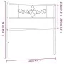 Black metal headboard 107 cm by , Headboards and footboards - Ref: Foro24-355297, Price: 26,60 €, Discount: %