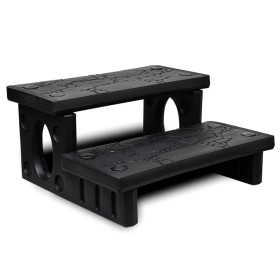 Black hot tub steps by vidaXL, Pool and spa accessories - Ref: Foro24-90717, Price: 117,81 €, Discount: %