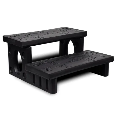 Escalones para bañera de hidromasaje negro de vidaXL, Accesorios para piscinas y spa - Ref: Foro24-90717, Precio: 112,86 €, D...