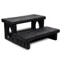 Escalones para bañera de hidromasaje negro de vidaXL, Accesorios para piscinas y spa - Ref: Foro24-90717, Precio: 112,86 €, D...