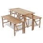 Klappbarer Gartentisch mit 2 100 cm Bambusbänken von vidaXL, Gartensets - Ref: Foro24-41502, Preis: 163,52 €, Rabatt: %