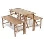 Mesa de jardín plegable con 2 bancos 100 cm de bambú de vidaXL, Conjuntos de jardín - Ref: Foro24-41502, Precio: 160,82 €, De...