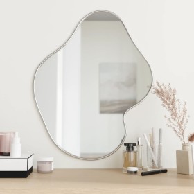 Silver wall mirror 60x50 cm by , Mirrors - Ref: Foro24-348270, Price: 45,29 €, Discount: %