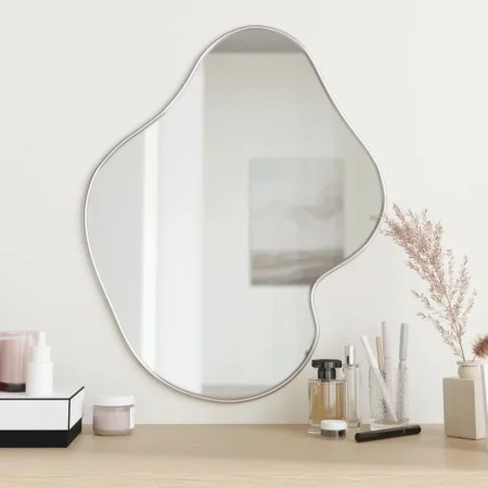 Silver wall mirror 60x50 cm by , Mirrors - Ref: Foro24-348270, Price: 44,29 €, Discount: %