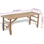 Folding garden table with 2 100 cm bamboo benches by vidaXL, Garden sets - Ref: Foro24-41502, Price: 149,05 €, Discount: %