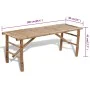 Mesa de jardín plegable con 2 bancos 100 cm de bambú de vidaXL, Conjuntos de jardín - Ref: Foro24-41502, Precio: 160,82 €, De...