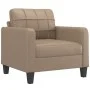 Cappuccino synthetic leather 3-piece sofa set with cushions by , Sofas - Ref: Foro24-3201352, Price: 641,17 €, Discount: %