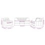 3-teilige Sofagarnitur aus Cappuccino-Kunstleder mit Kissen von , Sofas - Ref: Foro24-3201352, Preis: 652,61 €, Rabatt: %