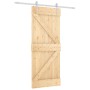 Puerta corredera con herrajes madera maciza de pino 80x210 cm de , Puertas - Ref: Foro24-3203006, Precio: 187,39 €, Descuento: %