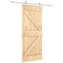 Schiebetür mit Beschlägen aus massivem Kiefernholz, 80 x 210 cm von , Türen - Ref: Foro24-3203006, Preis: 210,18 €, Rabatt: %