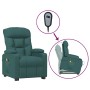 Sillón de masaje elevable tela verde oscuro