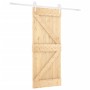Puerta corredera con herrajes madera maciza de pino 80x210 cm de , Puertas - Ref: Foro24-3203213, Precio: 191,35 €