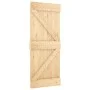 Schiebetür mit Beschlägen aus massivem Kiefernholz, 80 x 210 cm von , Türen - Ref: Foro24-3203213, Preis: 214,52 €, Rabatt: %