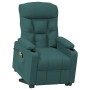 Sillón de masaje elevable tela verde oscuro