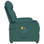 Sillón de masaje elevable tela verde oscuro