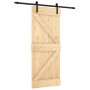 Puerta corredera con herrajes madera maciza de pino 85x210 cm de , Puertas - Ref: Foro24-3202970, Precio: 165,12 €, Descuento: %