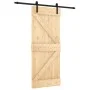 Schiebetür mit Beschlägen aus massivem Kiefernholz, 85 x 210 cm von , Türen - Ref: Foro24-3202970, Preis: 175,90 €, Rabatt: %