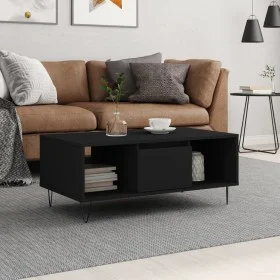 Couchtisch aus schwarzem Sperrholz, 90 x 50 x 36,5 cm von , Couchtisch - Ref: Foro24-830589, Preis: 62,45 €, Rabatt: %