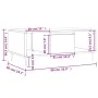 Couchtisch aus weißem Sperrholz, 90 x 50 x 36,5 cm von , Couchtisch - Ref: Foro24-830580, Preis: 63,75 €, Rabatt: %