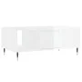 Mesa de centro madera contrachapada blanco brillo 90x50x36,5 cm de , Mesas de centro - Ref: Foro24-830582, Precio: 66,99 €, D...