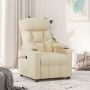 Sillón de masaje elevable tela color crema