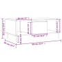 Couchtisch aus glänzend weißem Sperrholz, 90 x 50 x 36,5 cm von , Couchtisch - Ref: Foro24-830582, Preis: 67,81 €, Rabatt: %