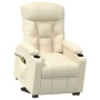 Sillón de masaje elevable tela color crema