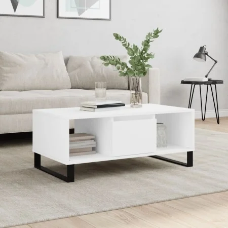 Couchtisch aus weißem Sperrholz, 90 x 50 x 36,5 cm von , Couchtisch - Ref: Foro24-830596, Preis: 61,60 €, Rabatt: %