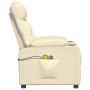 Sillón de masaje elevable tela color crema