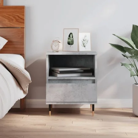 Concrete gray engineered wood bedside table 40x35x50 cm by , Nightstands - Ref: Foro24-830612, Price: 40,61 €, Discount: %