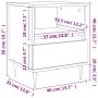 Concrete gray engineered wood bedside table 40x35x50 cm by , Nightstands - Ref: Foro24-830612, Price: 40,61 €, Discount: %