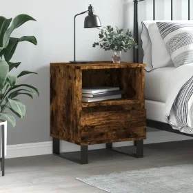 Smoked oak engineered wood bedside table 40x35x50 cm by , Nightstands - Ref: Foro24-830646, Price: 43,09 €, Discount: %